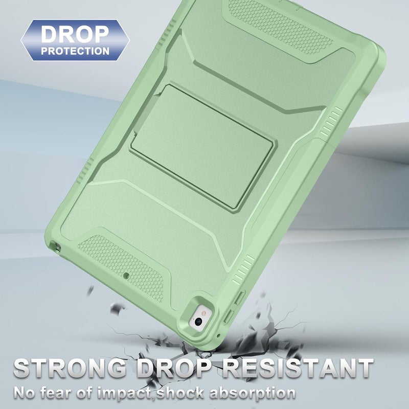 Soke Case for iPad 6th/5th Generation 9.7 Inch 2018/2017,with Built-in Screen Protector and Kickstand, Rugged Full-Body Heavy Duty Protective Cover for Apple iPad Air 2 /Pro 9.7 - Matcha Green - Image 4